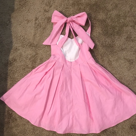 Pink Lauren James bow back dress - Picture 2 of 3